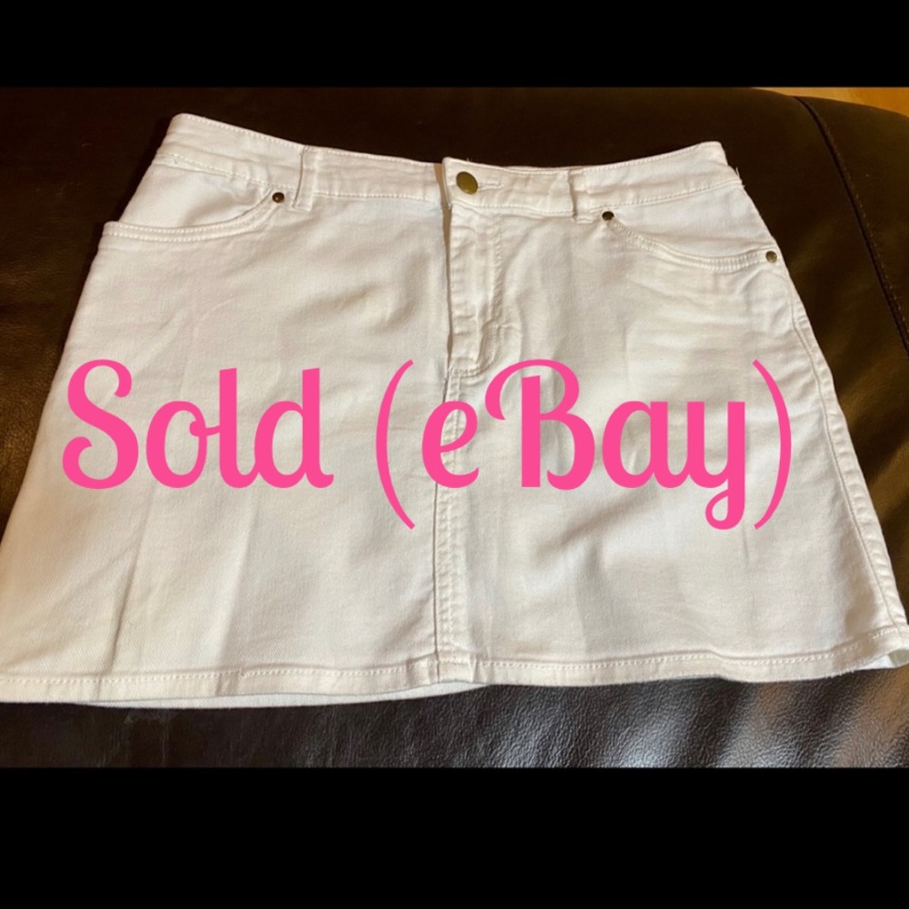 White Denim Skirt